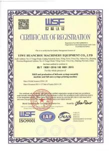 Hand in 9000 certificate